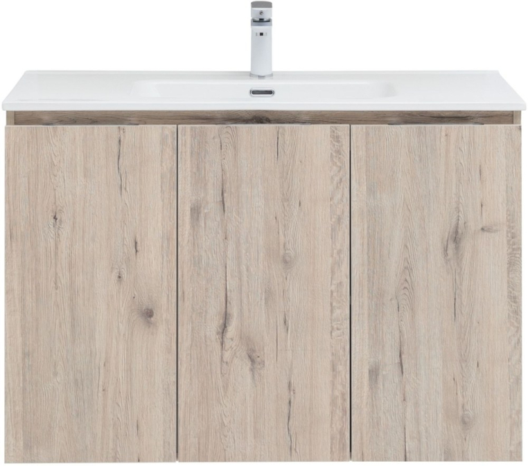 Тумба под раковину Aquanet Алвита New 100 3 дверцы, дуб веллингтон белый 00277533