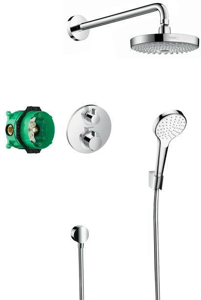 Душевой комплект Hansgrohe Croma Select S/Ecostat S 27295000, хром