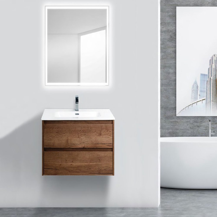 Комплект мебели BelBagno Kraft 39 60 rovere tabacco (KRAFT 39-600/390-2C-SO-RT+BB600/390ETL+SPC-MAR-600-600-LED-TCH)