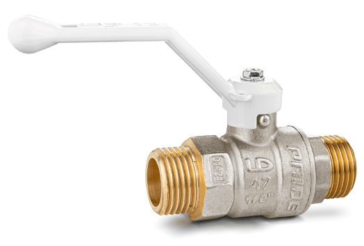 Кран шаровой LD 1/2" НН (рычаг) серия Pride 47.15.Н-Н.Р (white) (47.15.Н-Н.Р (white))