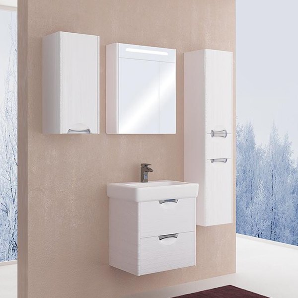 Комплект мебели Aquaton Сильва 60 дуб полярный (1A2118K1SIW70+1A216202SIW70)