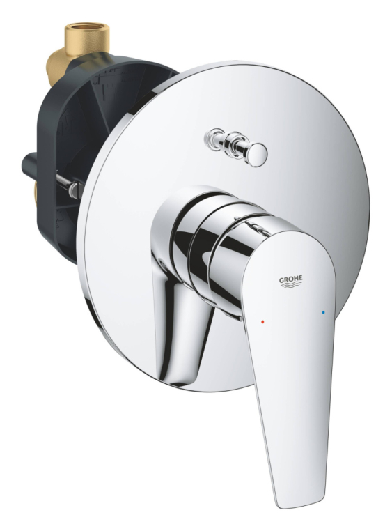 Смеситель для ванны Grohe BauEdge 29079001 внешняя и встраиваемая части, хром