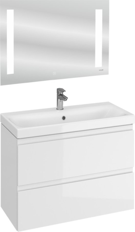 Комплект мебели Cersanit Moduo slim 80 (SB-SZ-MOD-MO80Sl/Wh+S-UM-MOD80SL/1+KN-LU-LED050*80-p-Os)