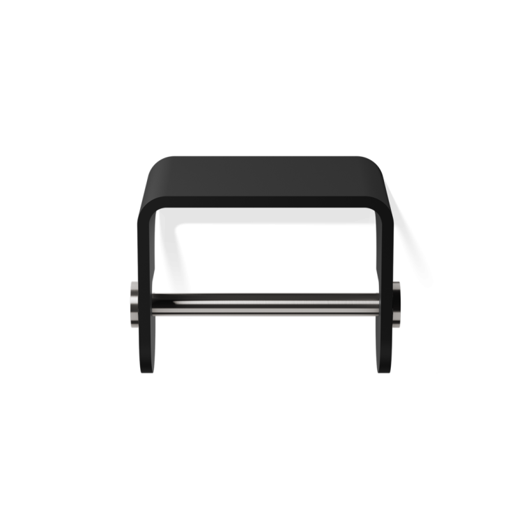 Держатель туалетной бумаги Черный матовый/матовая сталь Decor Walther 0974565 - STONE TPH4
