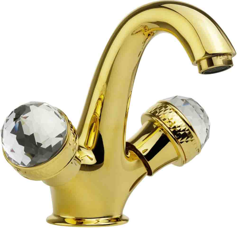 Смеситель для раковины Migliore Axo Swarovski 18510 золото
