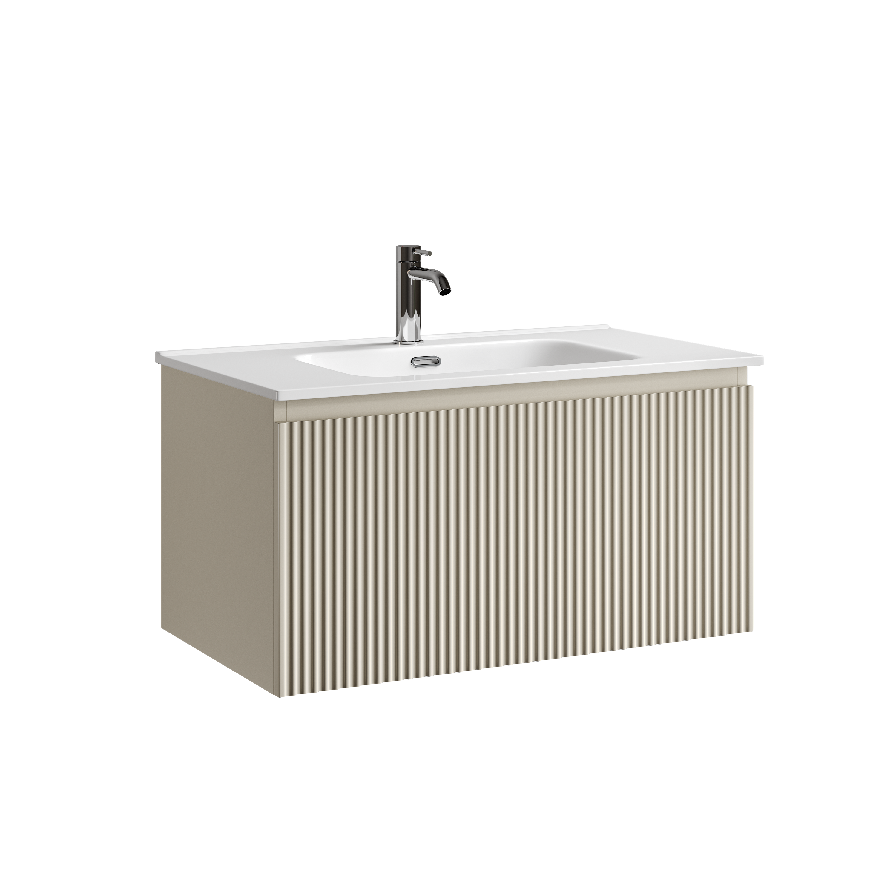 Тумба подвесная SANCOS Snob R 1.0 790х445х406, c одним ящиком оснащенным доводчиками, Beige Soft , арт.SNR1.080CE