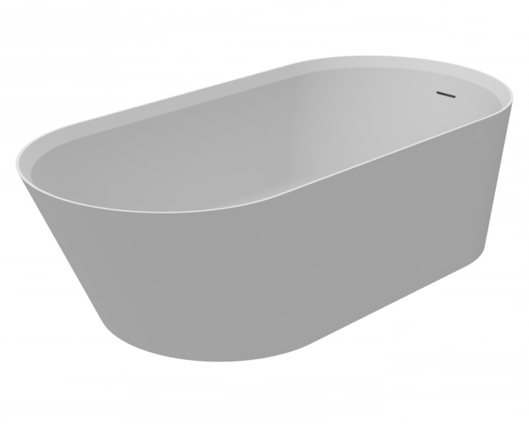 Акриловая ванна Knief Pearl 0600-052-01 172x80x50Hсм, с щелевым сливом переливом click-clack, белая матовая