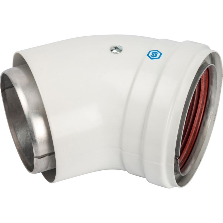 STOUT Отвод утепленный 45° п/м Ø80/100 (SCA-0080-800045)