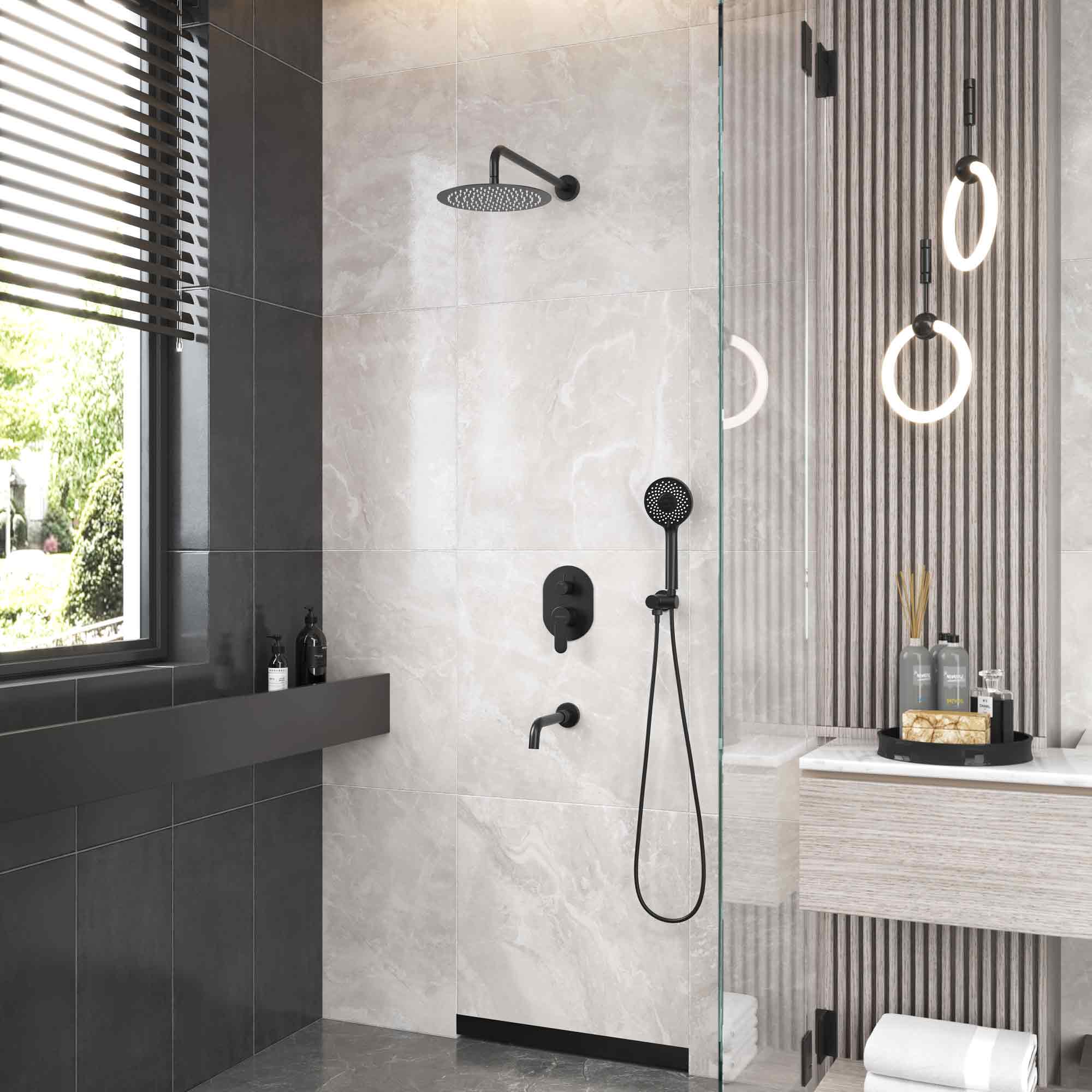 Душевой комплект BERGES VENTAS 3R BLACK, черный матовый
