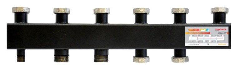 Warme коллектор WKS 85 с накидными гайками 1 1/2", на 5 выходов (WKS85.5F)