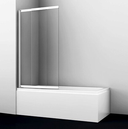 Стеклянная шторка на ванну WasserKraft Main 41S02-100 WasserSchutz