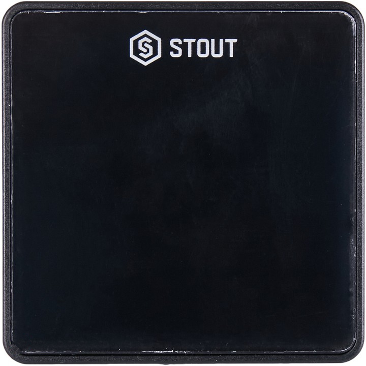 STOUT Проводной комнатный датчик C-7p, черный (STE-0101-007002)