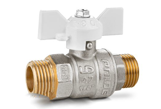 Кран шаровой LD 3/4" НН (бабочка) серия Pride 47.20.Н-Н.Б (white) (47.20.Н-Н.Б (white))