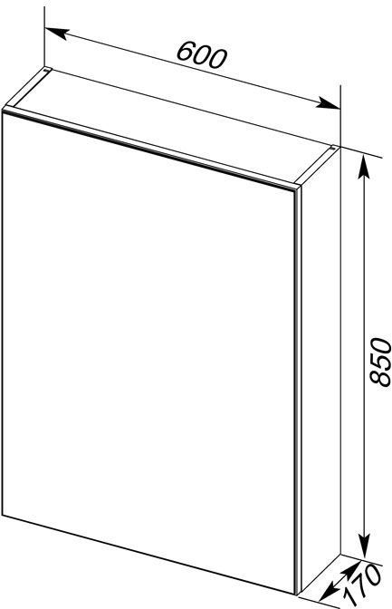 Зеркальный шкаф Aquanet Алвита New 60 Белый матовый 00277538
