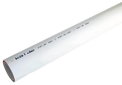 Труба полипропиленовая Kalde Fiber PN20 75х10,3 1м (fiber-pn20-75h10-3-shtanga-4-m-steklovolokno)
