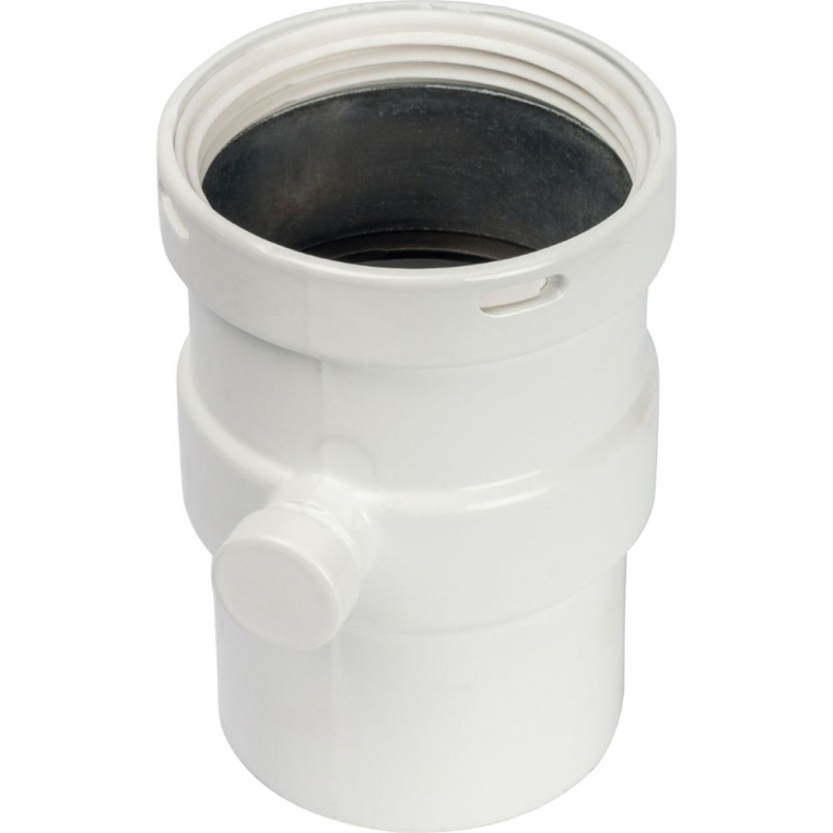 STOUT Элемент дымохода горизонтальный Ø80 п/м с патрубком для отвода конденсата (SCA-0080-020135)