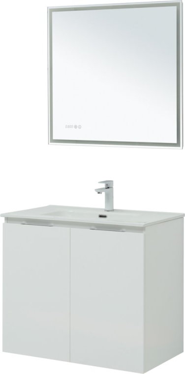 Комплект мебели Aquanet Алвита new 80 подвесная, белая матовая, с дверками (00277553+812-80+235342)