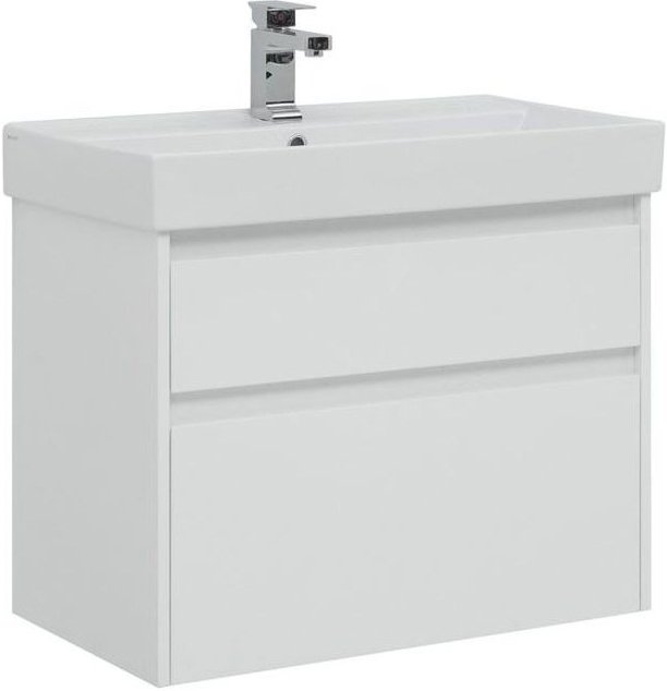 Тумба с раковиной Aquanet Nova Lite 75 2 ящика (00242272+00242338)