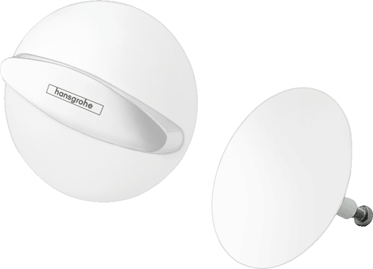 Cлив/перелив для ванны Hansgrohe Flexaplus (внешняя часть) матовый белый (58185700)