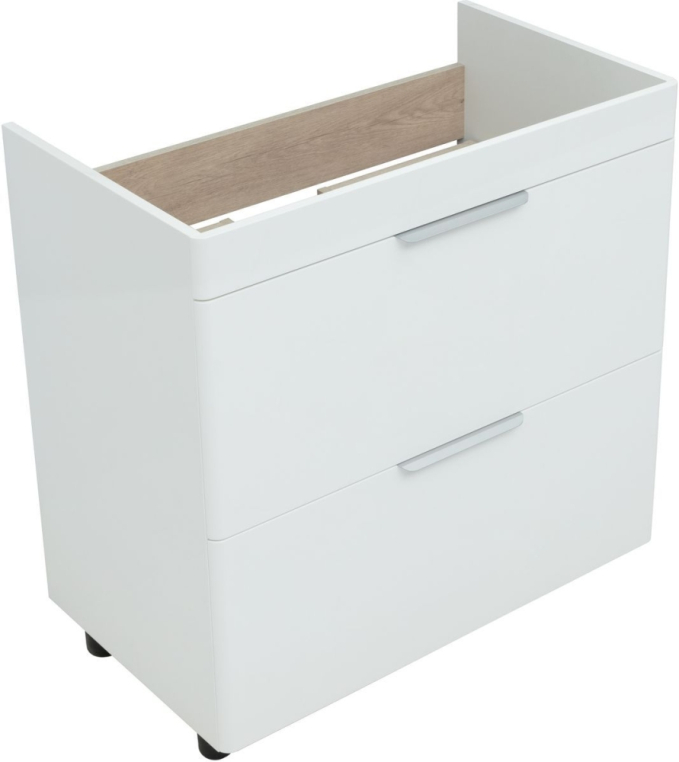 Тумба под раковину Aquanet Ирис new 815 белый глянец (2 ящика) 00310154