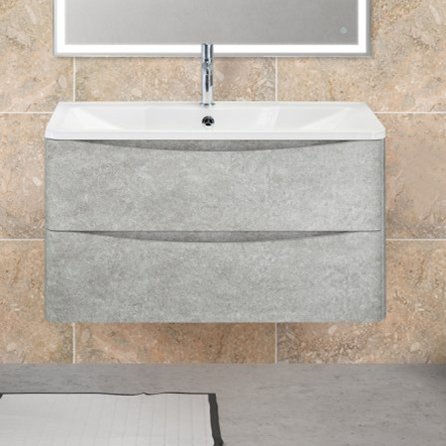 Тумба под раковину BelBagno Acqua 100 подвесная cemento verona grigio (ACQUA-1000-2C-SO-CVG)