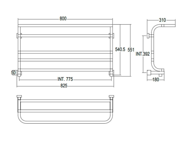 Полотенцесушитель водяной Margaroli Panorama 82x55 737/LGON золото