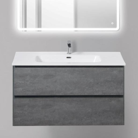 Тумба под раковину BelBagno Pietra 100 см PIETRA-1000-2C-SO-SCM Stucco Cemento