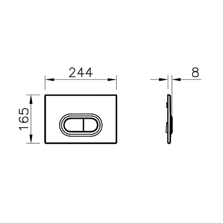 Кнопка смыва VitrA Loop 740-0511 черный матовый