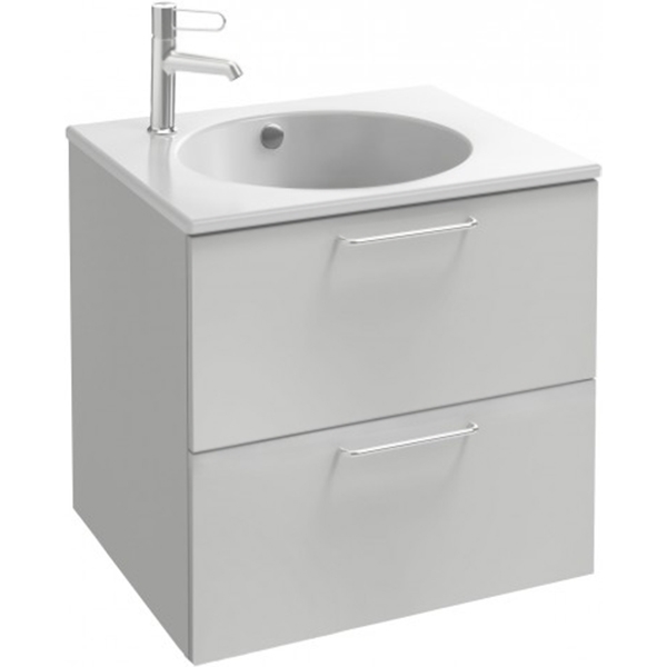 Тумба с раковиной Jacob Delafon Odeon Rive Gauche EB2520-R5-N18+EXBA112-Z-0, белая