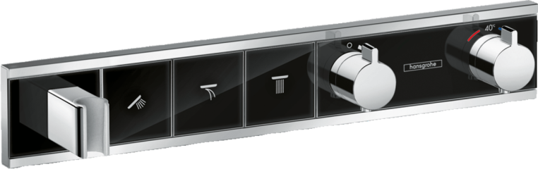 Термостат Hansgrohe RainSelect 15356600 для 3 потребителей, черный хром