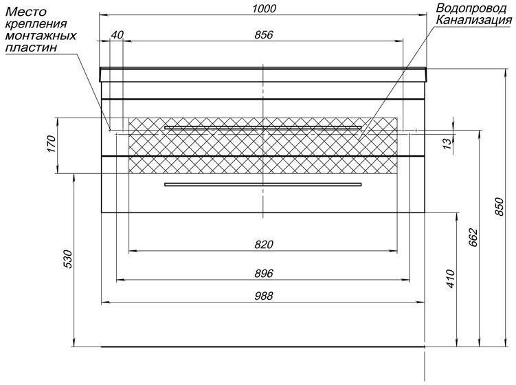Комплект мебели для ванной Aquanet Нота 100 белый (камерино) 00287696