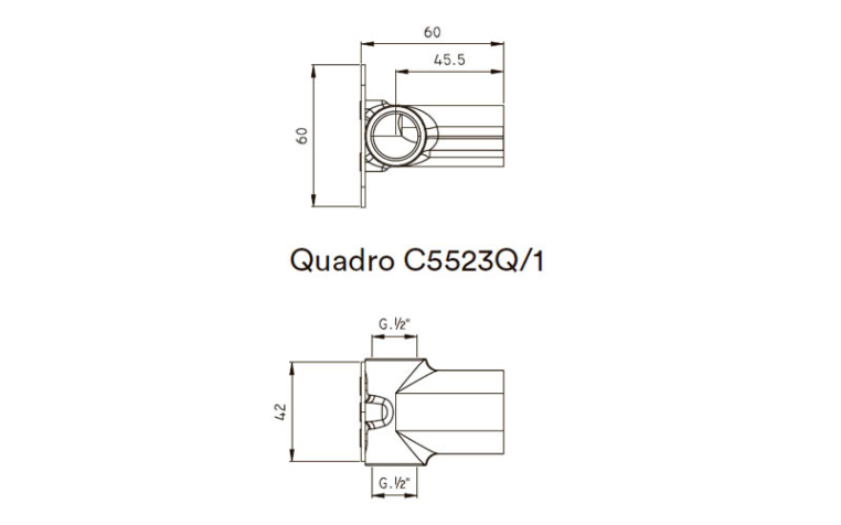 Nicolazzi R5523Q/1 Встраиваемая часть для настенного смесителя (Quadro)