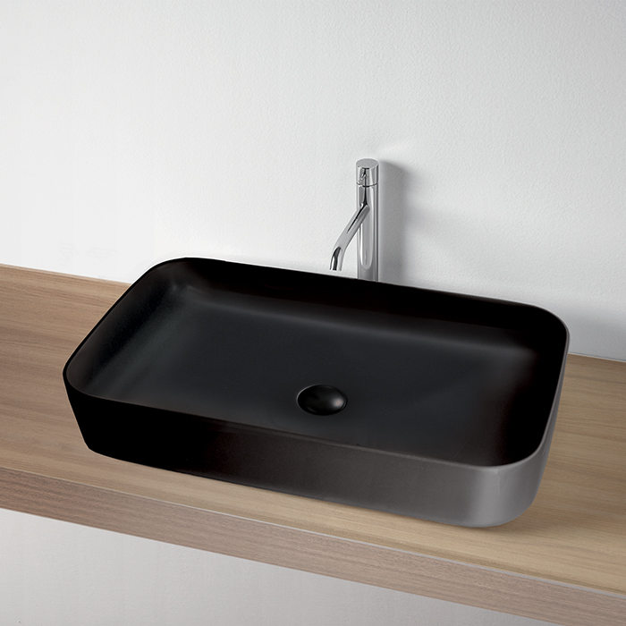 Раковина Kerasan Tribeca 70х43 см, черный матовый 460230