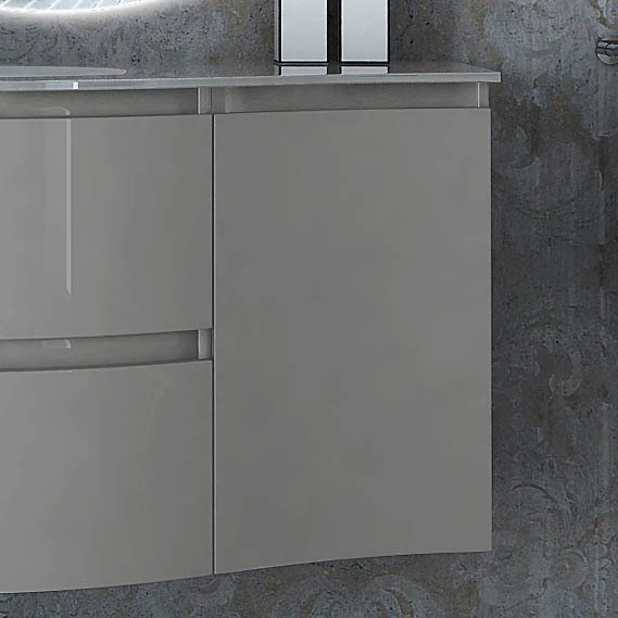 Шкаф Cezares Vague 34 см 54855 Grigio lucido правый