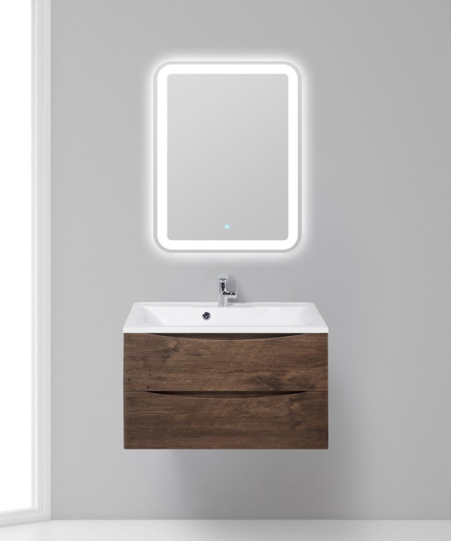 Комплект мебели BelBagno Marino 80 rovere moro (MARINO-800-2C-SO-RW-P+BB800/450-LV-MR-PR+SPC-MAR-600-800-LED-TCH)