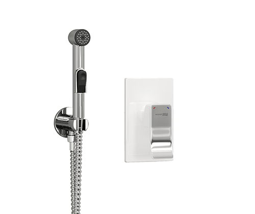 A010657WHITE Встраиваемый комплект для биде со шлангом 120 см