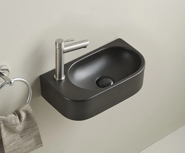 Раковина Gid Bm9274R 62204R подвесная черная матовая 40x21.5x12