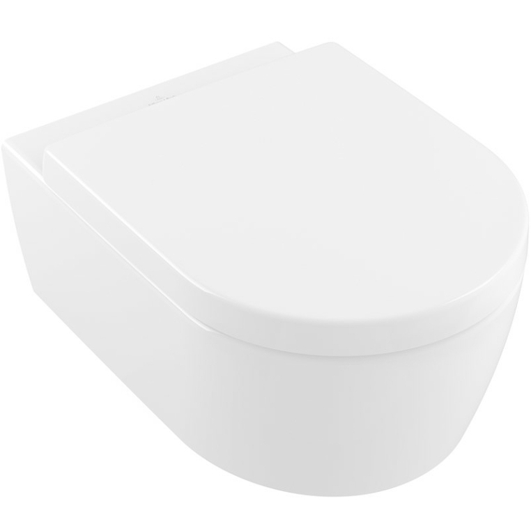 Подвесной унитаз Villeroy & Boch Avento с микролифтом, безободковый 5656HR01
