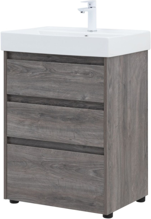 Тумба под раковину Aquanet Nova Lite 60 дуб рошелье (3 ящика) 00302470