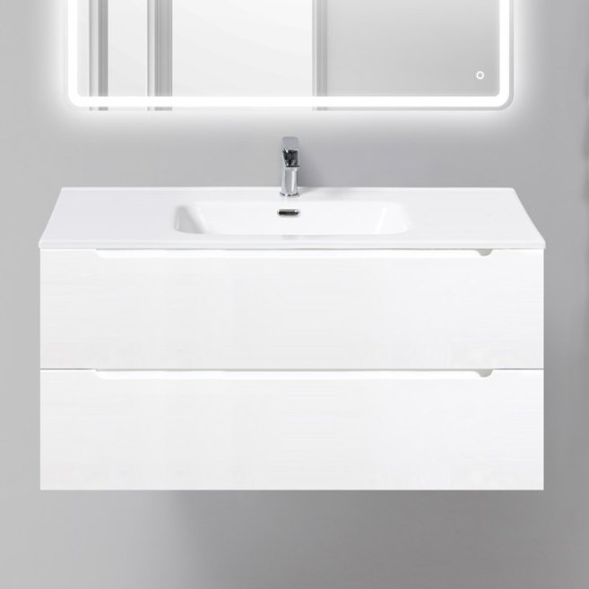 Тумба с раковиной BelBagno Etna 100 bianco opaco (ETNA-1000-2C-SO-BO-P+BB1000ETL)