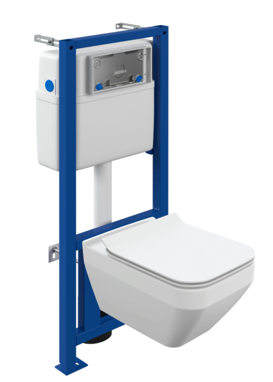 Комплект унитаза с инсталляцией Cersanit Crea SQUARE CO DPL EO slim инсталляция LINK PRO (63997)