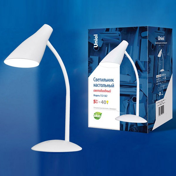 Настольная лампа офисная Uniel TLD-562 TLD-562 White/LED/360Lm/4500K/Dimmer