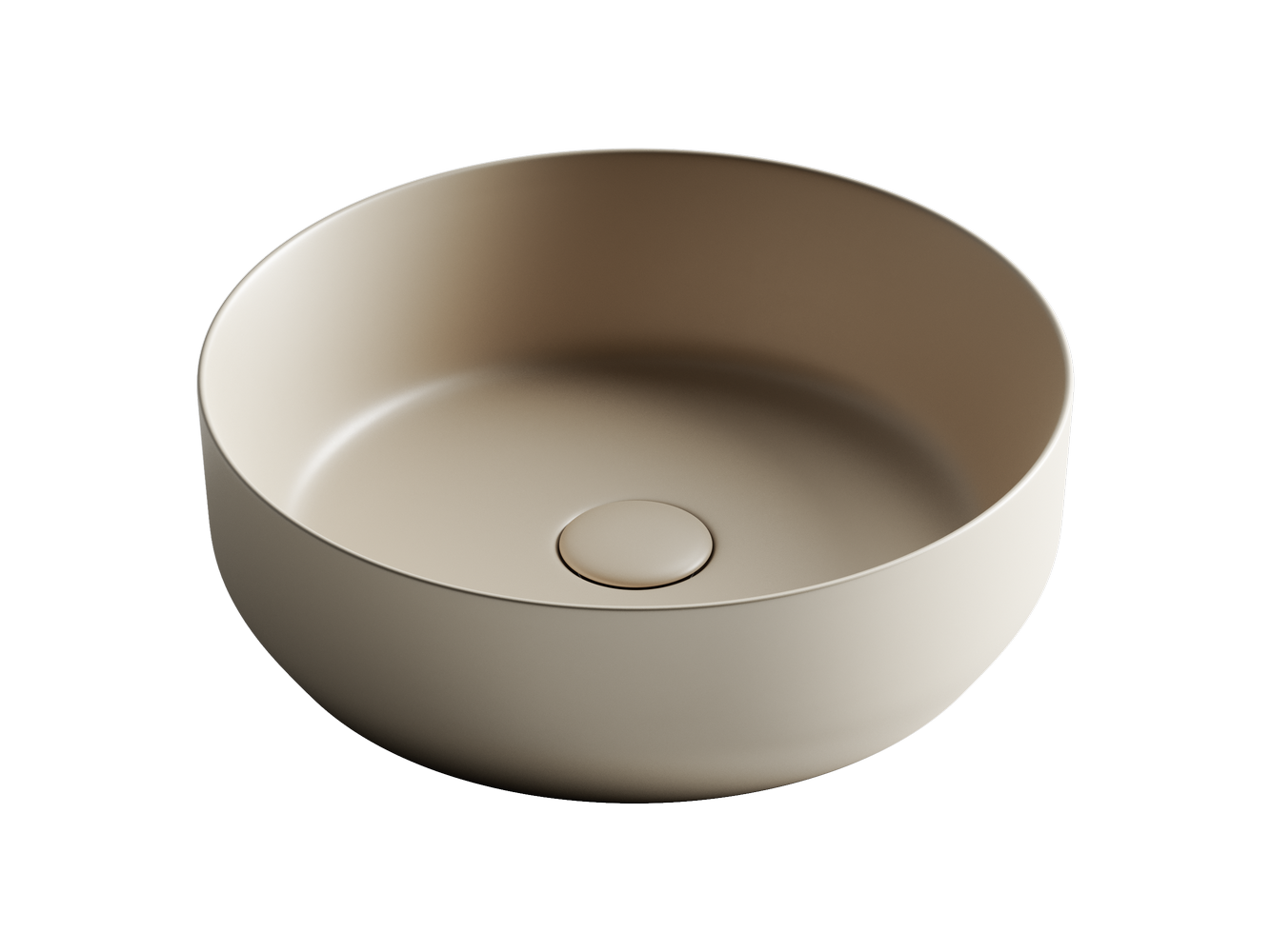 Накладные раковины CERAMICANOVA CN6022MC Умывальник чаша накладная круглая (цвет Капучино Матовый) Element 390*390*120мм