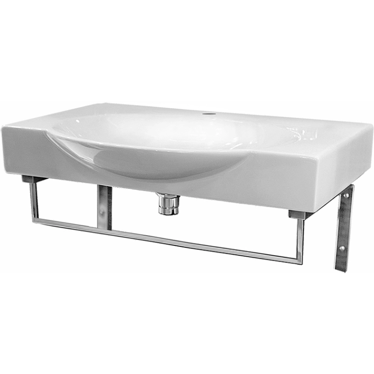 Умывальник мебельный Sanita Luxe Infinity 76 ВКС кронштейн Белый S1 INF76SLWB01KR