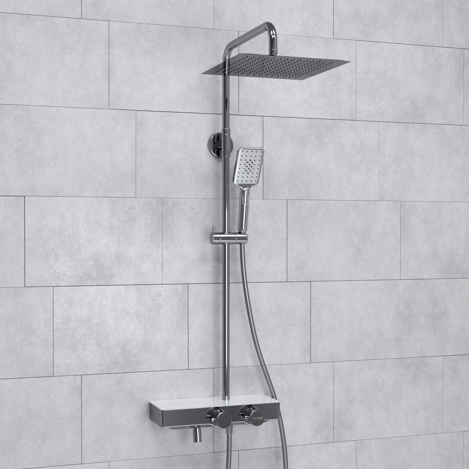 A14229 Встраиваемый комплект для душа с верхней душевой насадкой и лейкой