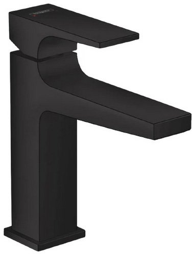 Смеситель для раковины Hansgrohe Metropol 110 со сливным клапаном Push-Open 32507670 матовый черный
