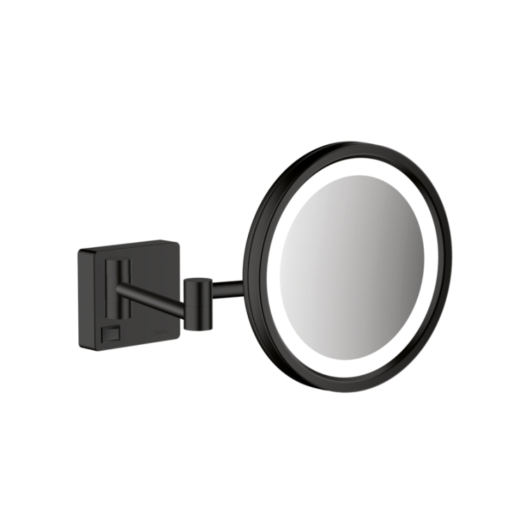 Косметическое зеркало Hansgrohe AddStoris 41790670 с подсветкой черный, матовый