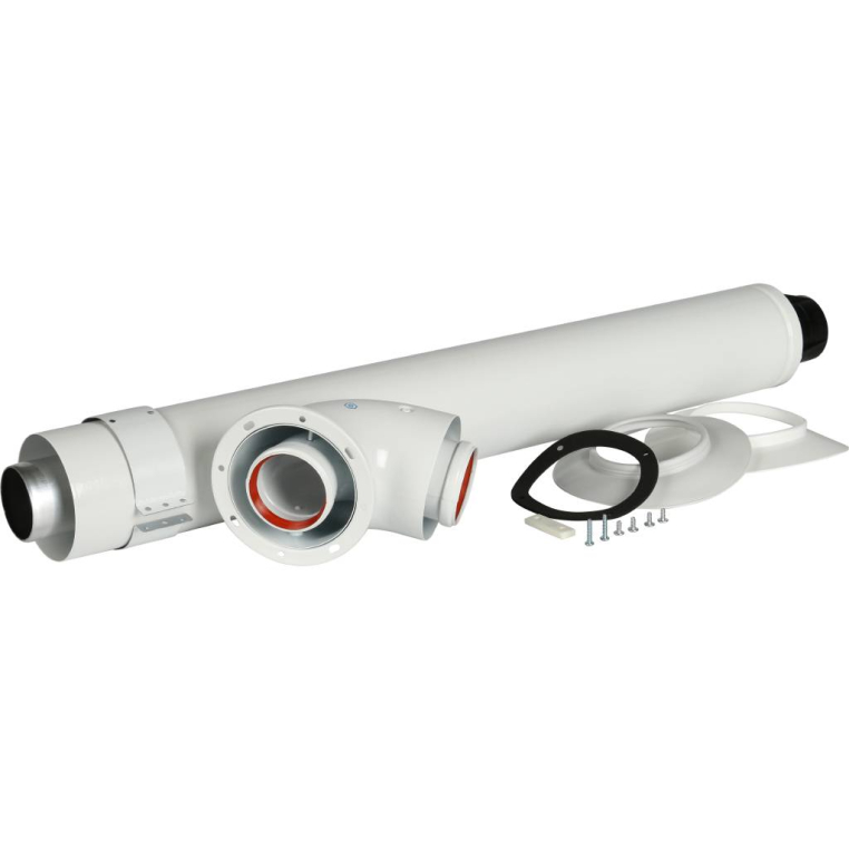 Традиционный элемент дымохода STOUT (SCA-6010-220850) Dn 60/100 коаксиальный для прохода через стену совместимый с Protherm Рысь,Ягуар D 60/100