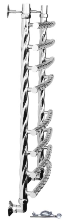 Полотенцесушитель Двин R BRAID electro 80/50 1"-3/4"-1/2" Электрический  ТЭН справа К эл, Полированный (4627170784330)