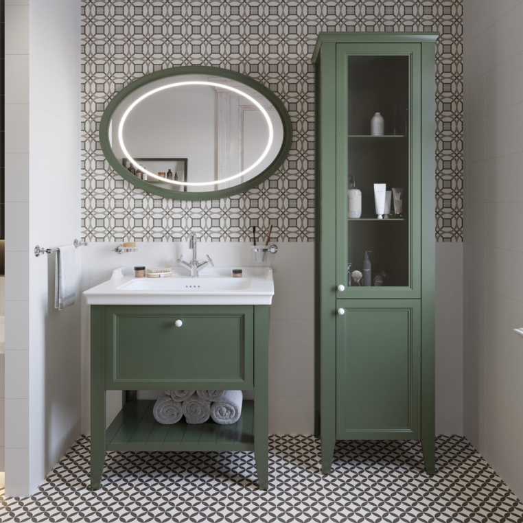 Комплект мебели VitrA Valarte 80 ретро зеленый (65815+65828)
